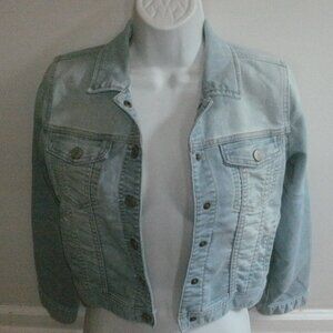 Gap Kids Stretch Light Washed Denim Classic Blue Jean Jacket size XL